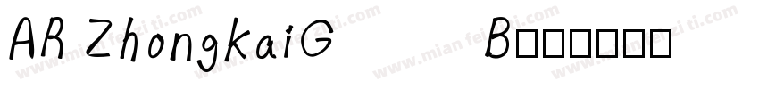 AR ZhongkaiGB字体转换
